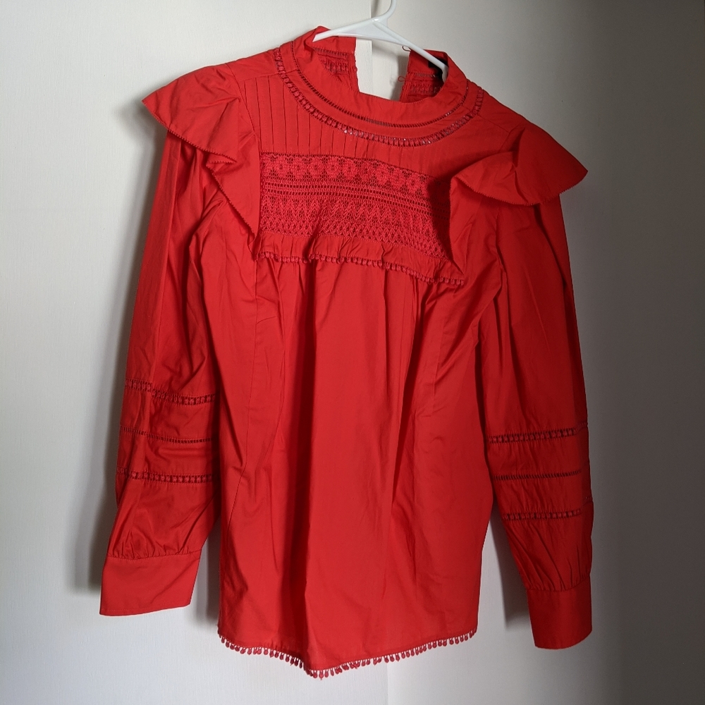J. Crew Crochet Ruffle Top - Picture 2 of 2